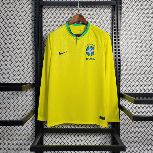 Brazil Home Jersey 2022/23 World Cup Long Sleeve