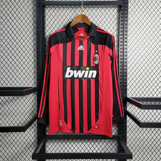 AC Milan Retro Jersey 2007 2008 Long Sleeve