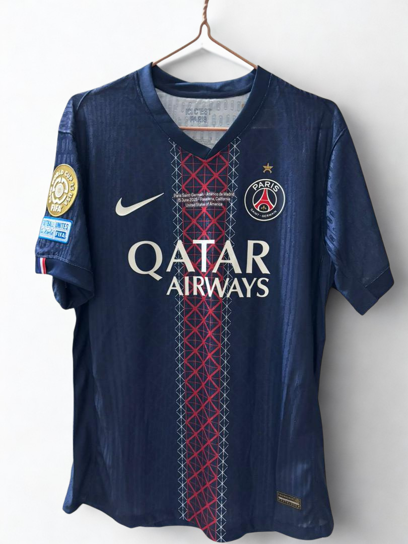 Maillot Domicile PSG Paris-Saint-Germain 2025/2026  World Cup #25 – Homme | Noir